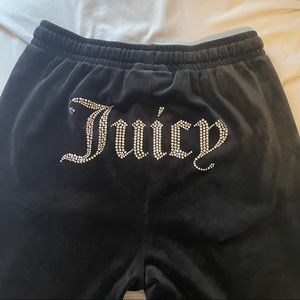 Juicy Couture Velour Black Jogger Pants